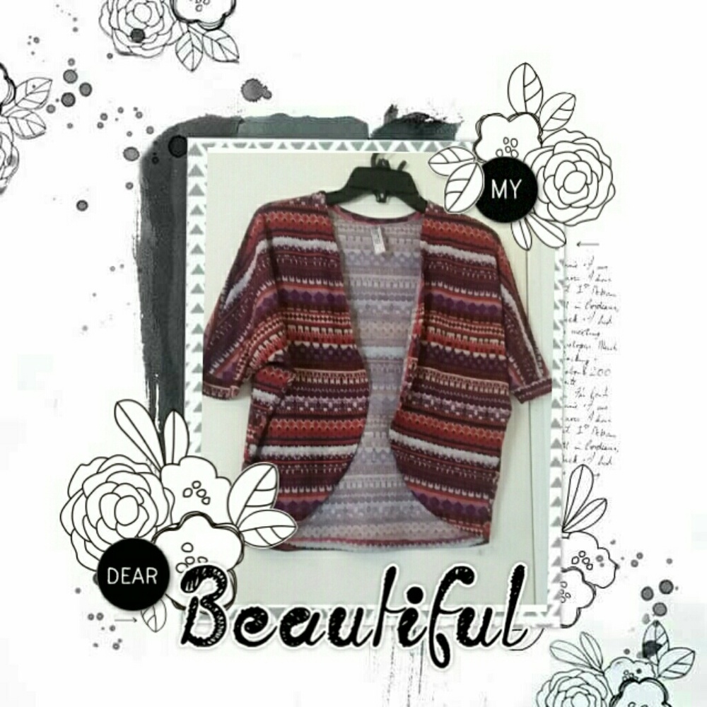 Beautees  Striped Shrug  Size XL